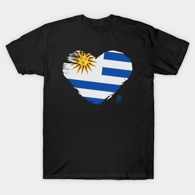 I love my country. I love Uruguay. I am a patriot. In my heart, there is always the flag of Uruguay T-Shirt by ArtProjectShop